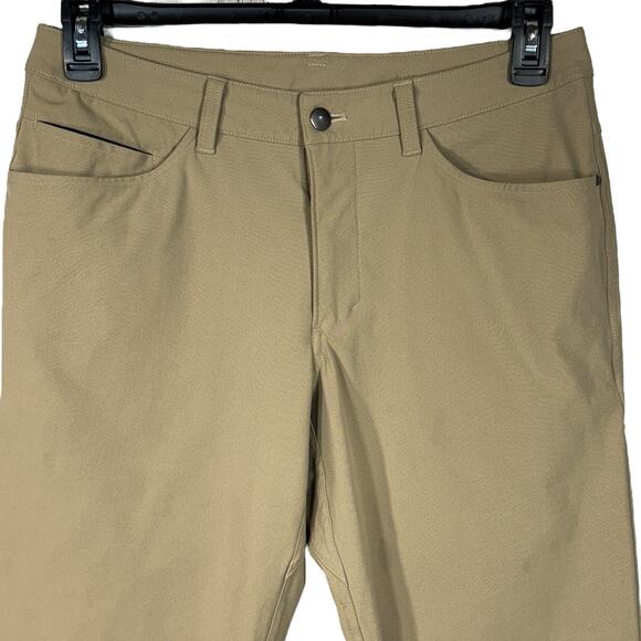 Lululemon SZ 30 ABC Classic Mens Pants Warpstreme Stretch Pockets Zip-Fly Sand - Picture 2 of 9
